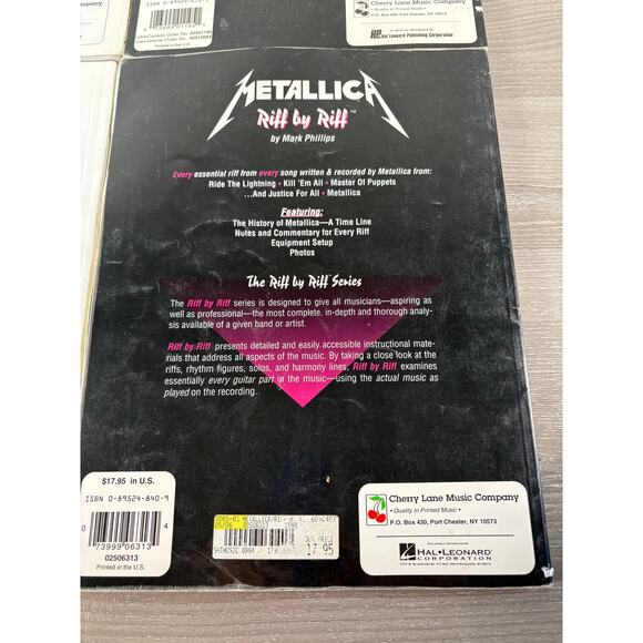 Metallica Guitar Tab Book Lot of 4 Master of Puppets, Black Album, Kill ’Em All - Picture 9 of 10